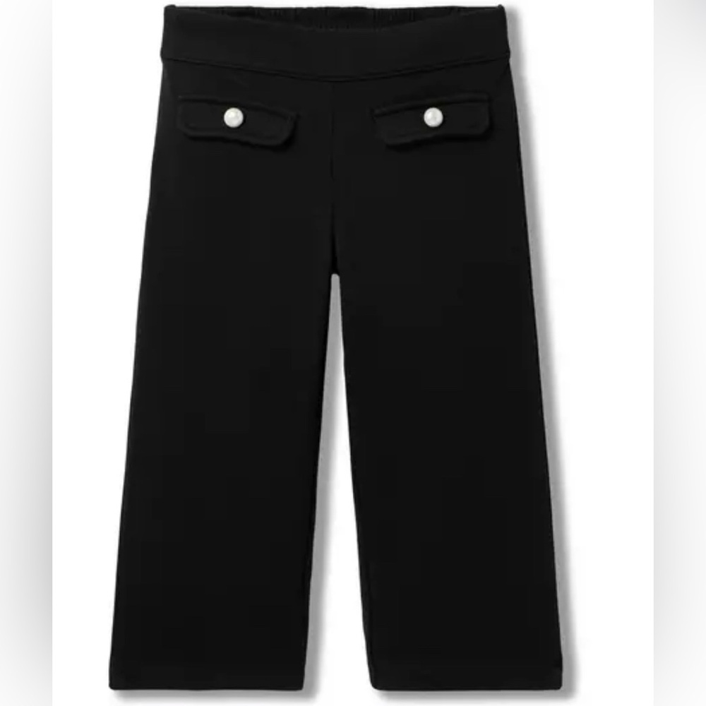 Janie and Jack - Wide Leg Ponte Pant - Black